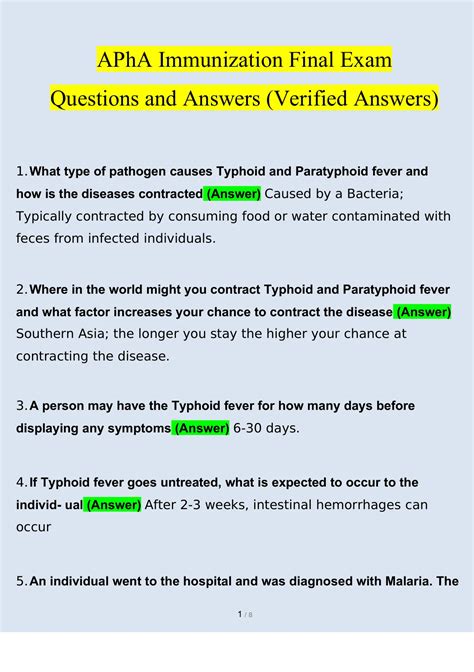 However, employers should be aware that some people with COVID-19 do not have a fever. . Immunization exam questions